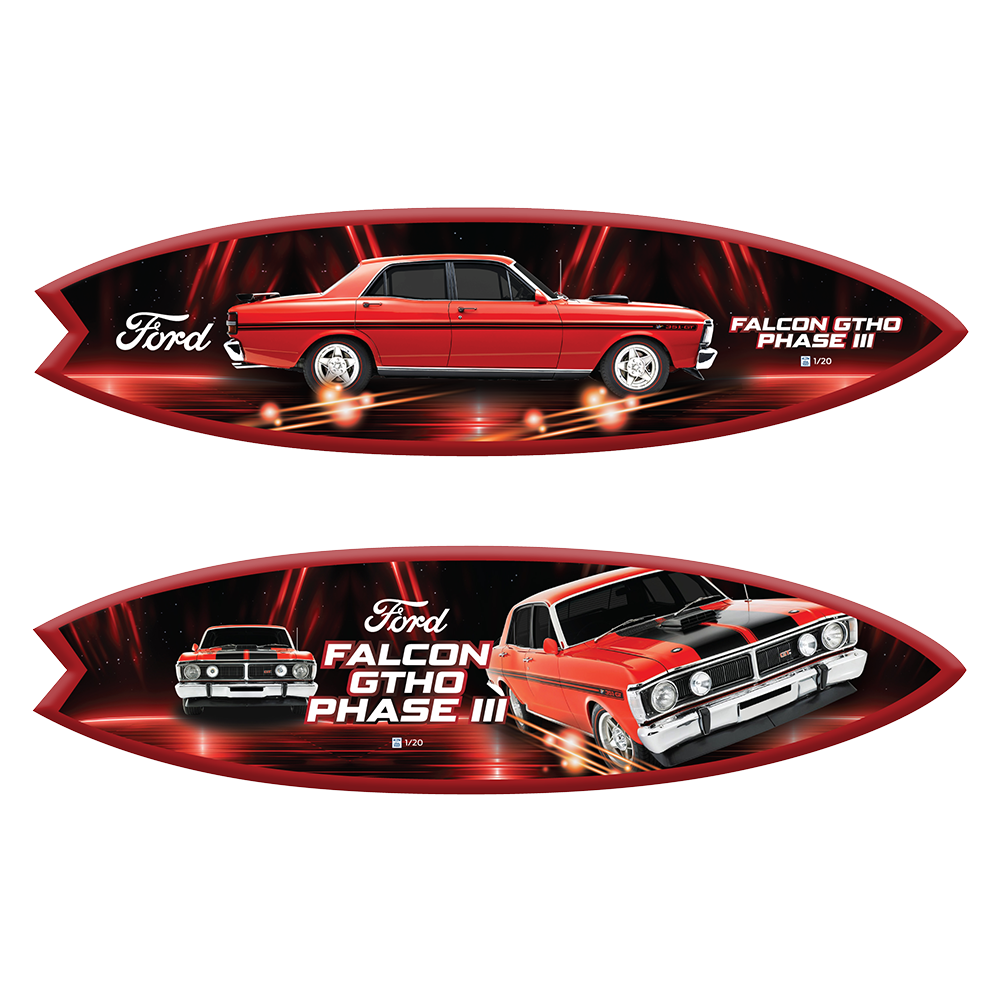 Falcon GTHO Vermillion Fire Surfboard