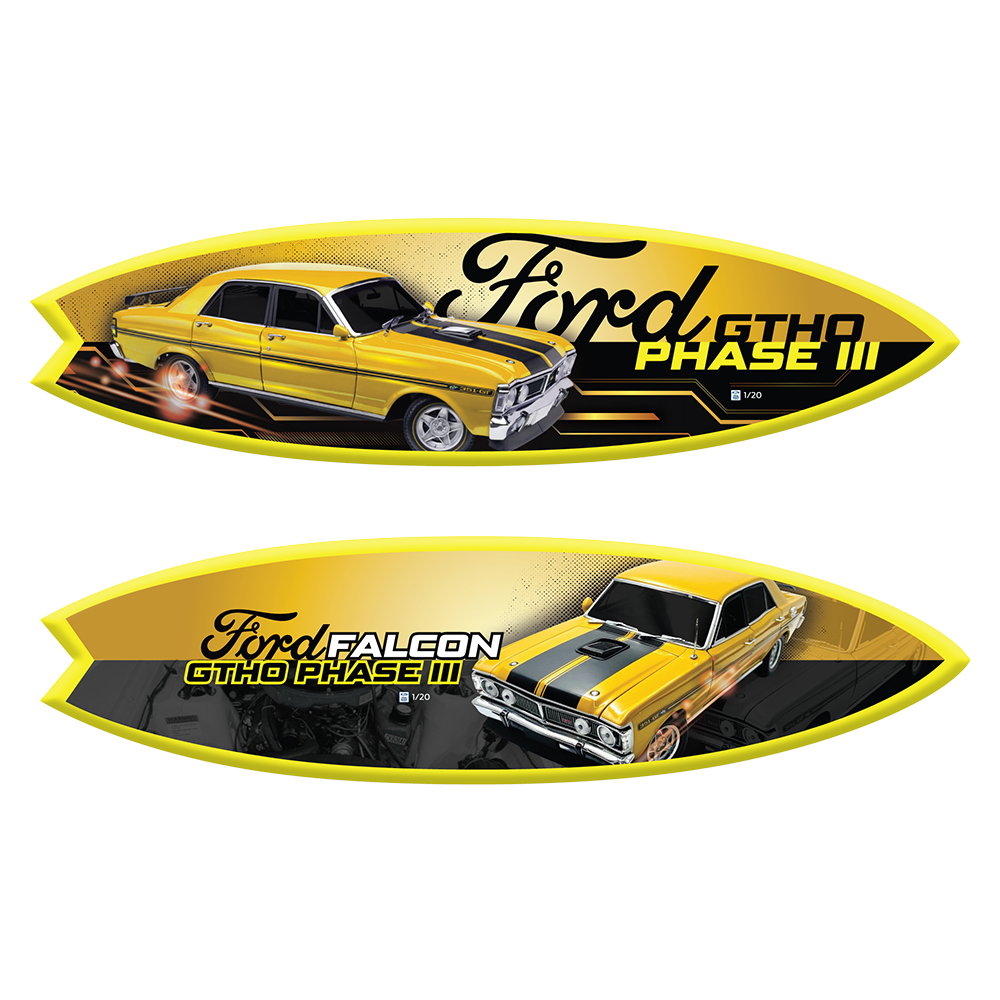 Falcon GTHO Yellow Glow Surfboard